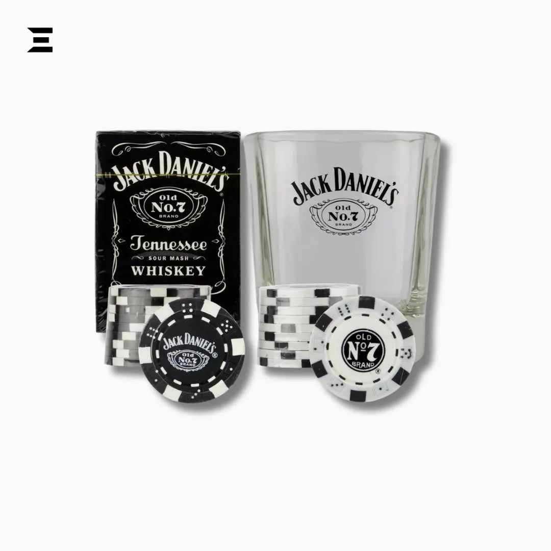Jack Daniel’s Poker Night Gift Set – Tumbler, Chips & Playing Cards - IBRELIA