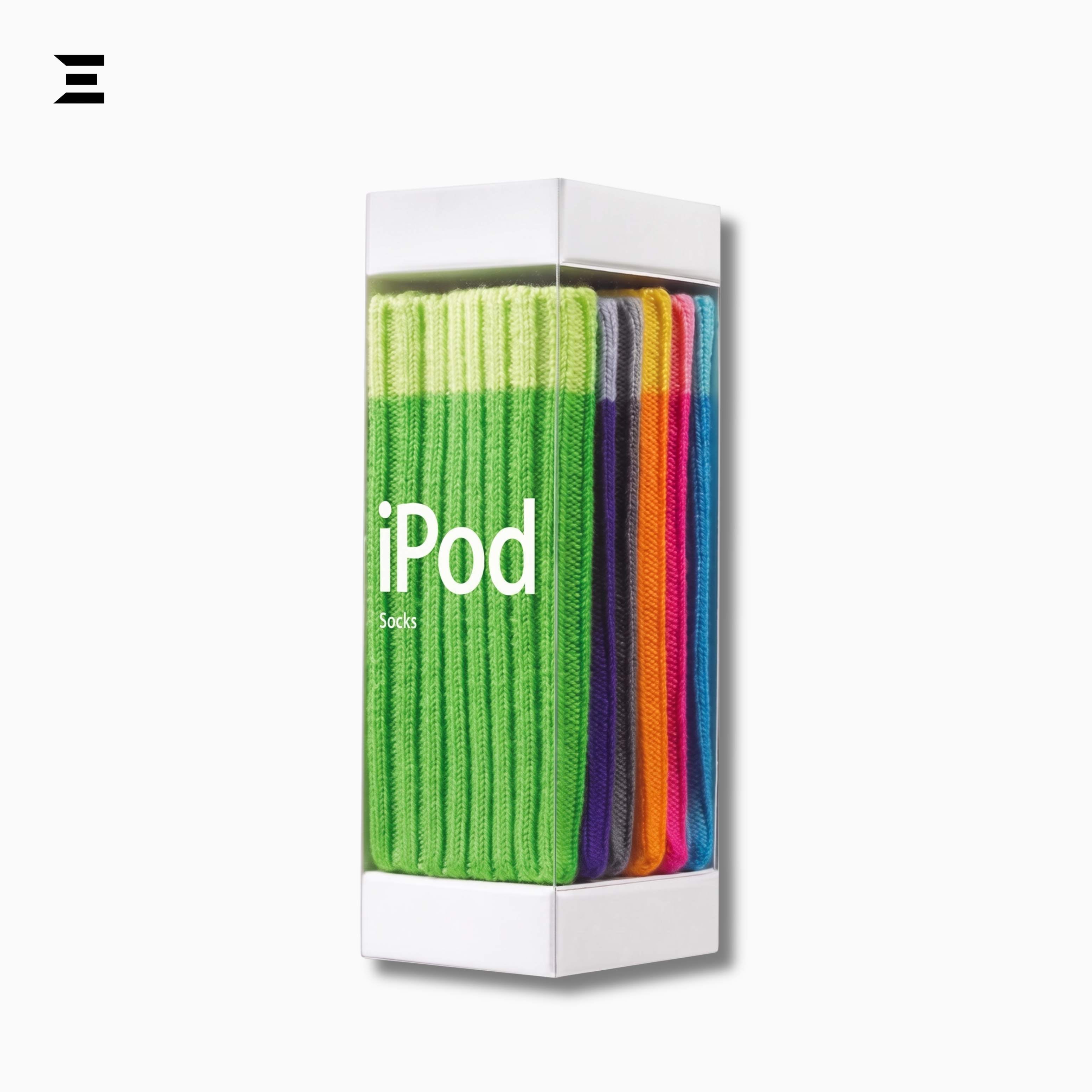 Apple iPod Socks (6-Pack) MA850G/A (Brand New & Factory Sealed) | Original Apple Protective Knit Cases | Collector's Edition