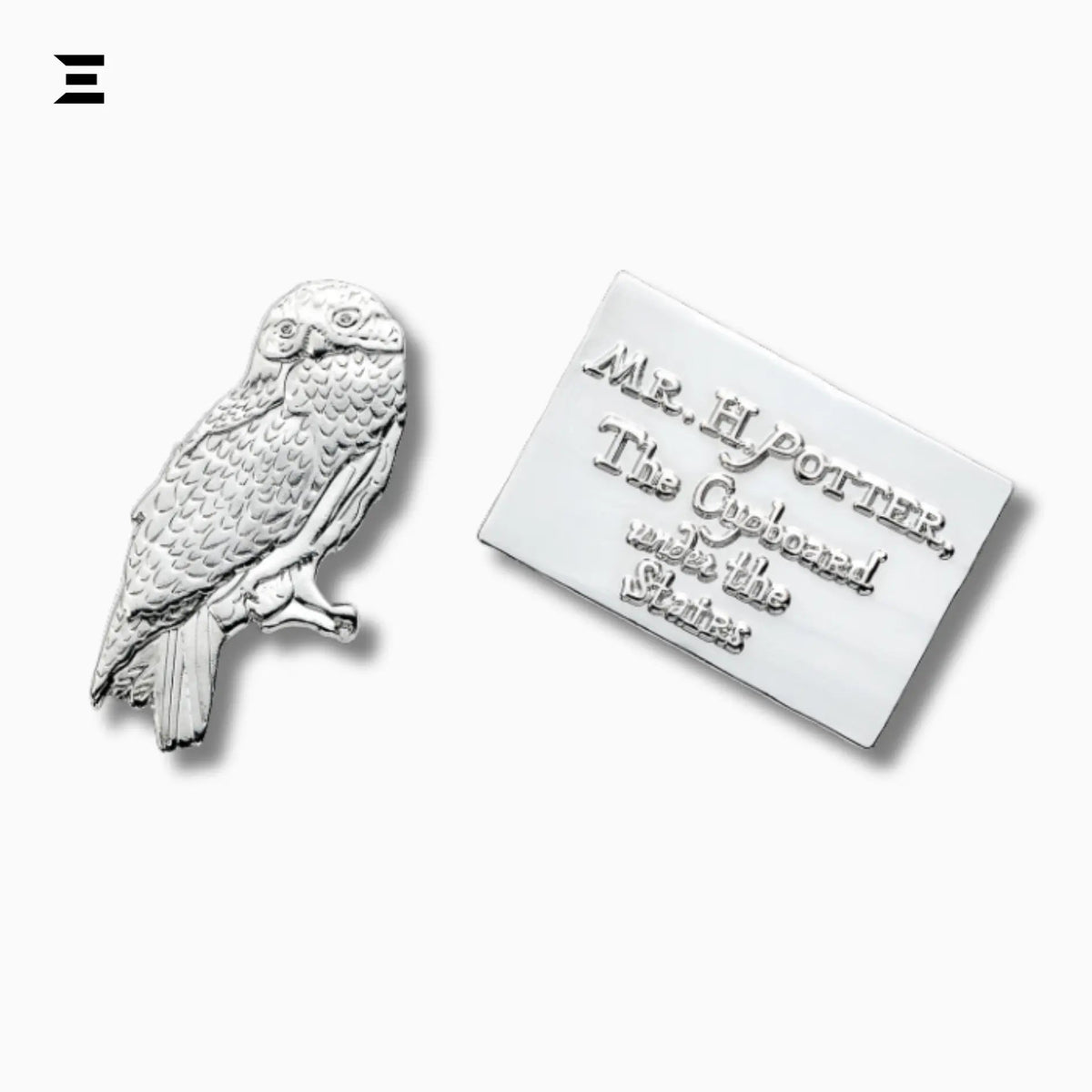 Harry Potter Hedwig & Hogwarts Letter Pin Badge – Official Silver Plated Collectible - IBRELIA