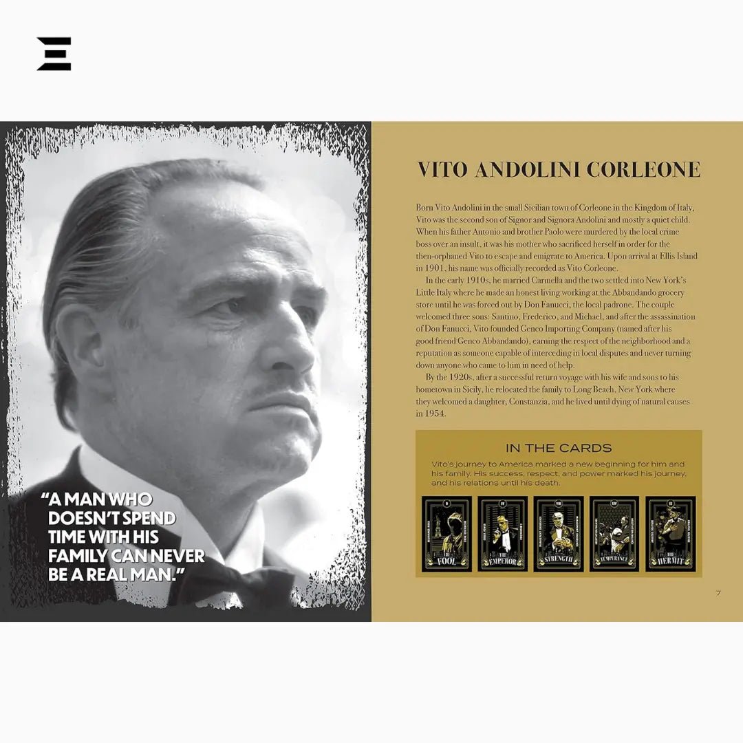 The Godfather Tarot – 78 - Card Deck with Companion Book on the Corleone Family - IBRELIA