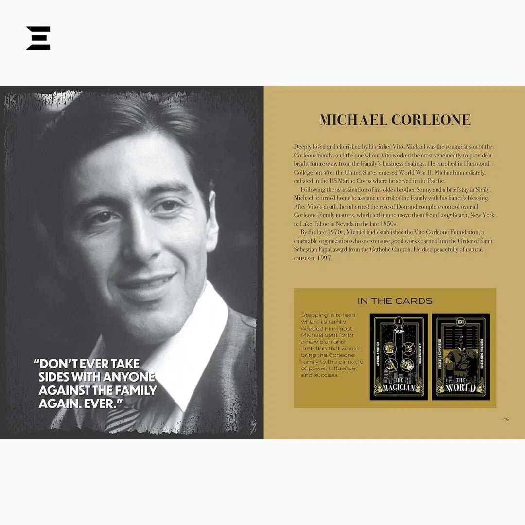 The Godfather Tarot – 78 - Card Deck with Companion Book on the Corleone Family - IBRELIA