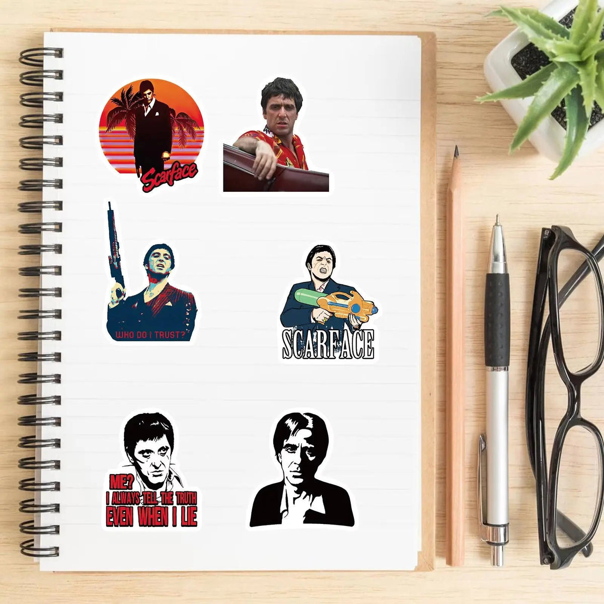 Scarface Movie Sticker Pack (50pcs) – Waterproof Vinyl Stickers - IBRELIA
