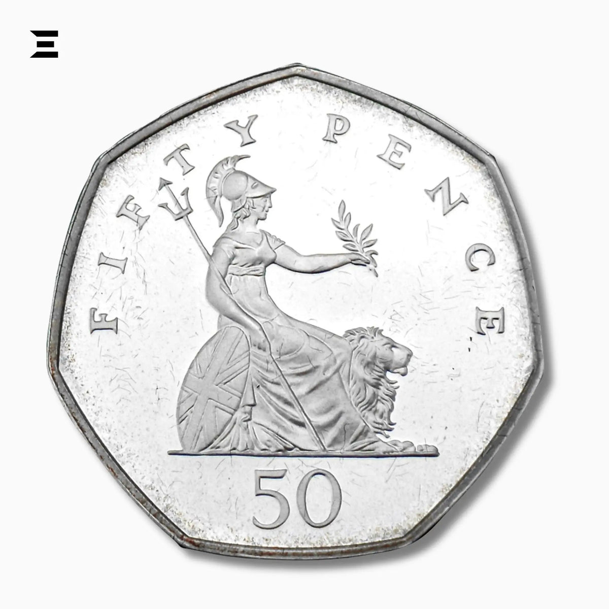 50 Pence – Elizabeth II 3rd Portrait, Britannia Design, 1997 Circulated Coin - IBRELIA