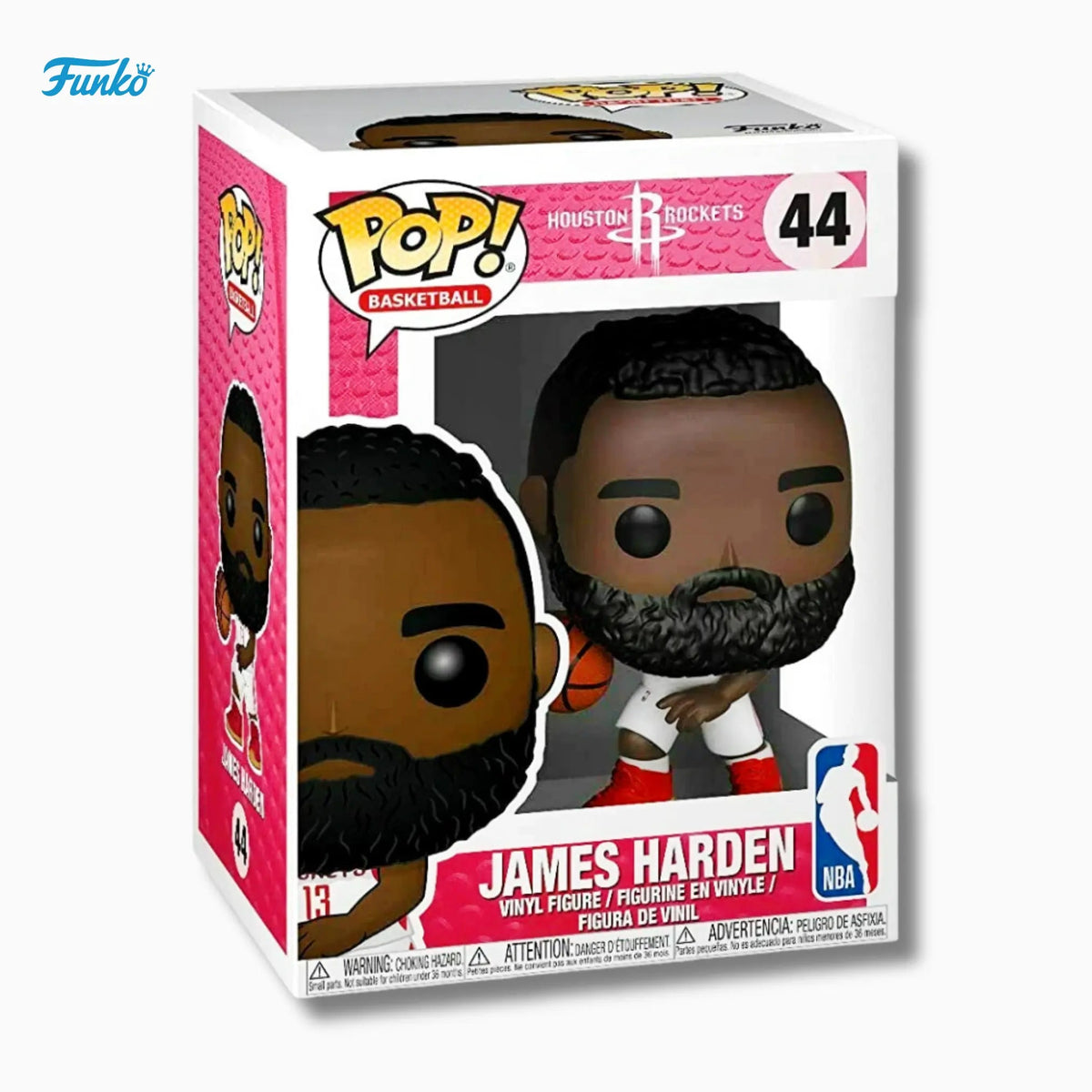 Funko Pop! Basketball: James Harden 44 – Houston Rockets (4 - Inch Vinyl Figure) - IBRELIA