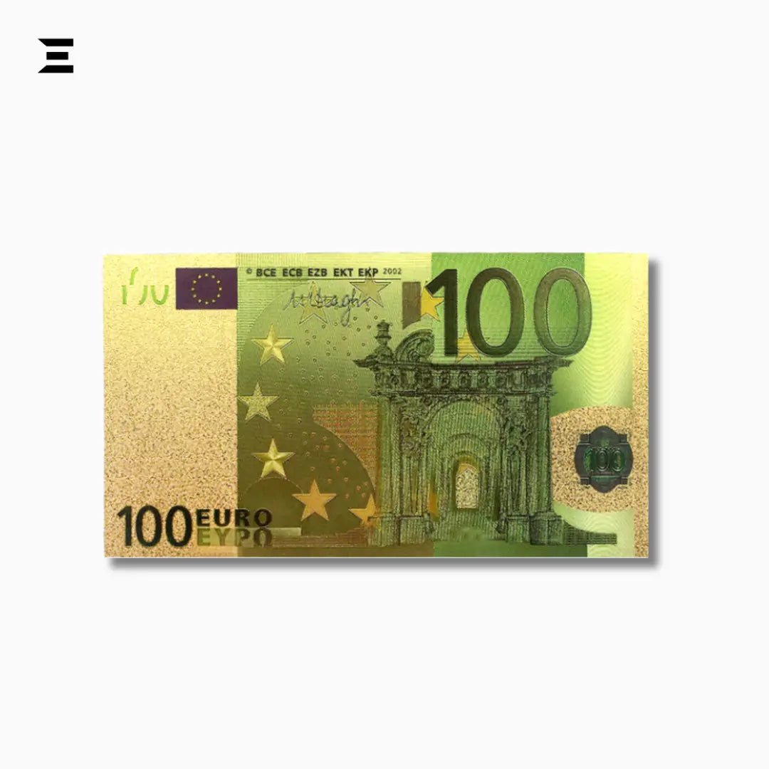 European Patriotism Gifts – 999 Gold Plated 100 Euro Banknote Collectible & Home Decor - IBRELIA