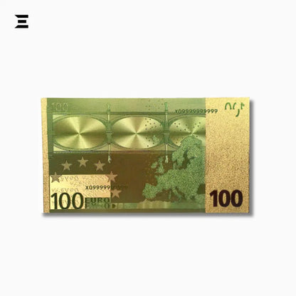 European Patriotism Gifts – 999 Gold Plated 100 Euro Banknote Collectible & Home Decor - IBRELIA