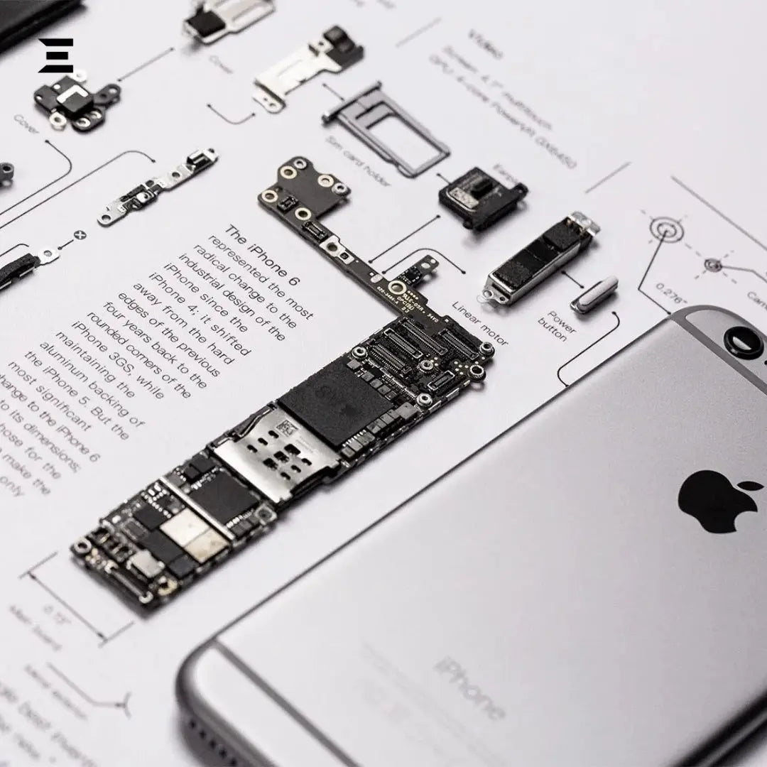 iPhone 6 Tech Frame – Disassembled Phone Artwork in A3 (18×12) Premium Frame - IBRELIA