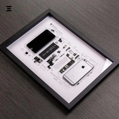 iPhone 6 Tech Frame – Disassembled Phone Artwork in A3 (18×12) Premium Frame - IBRELIA