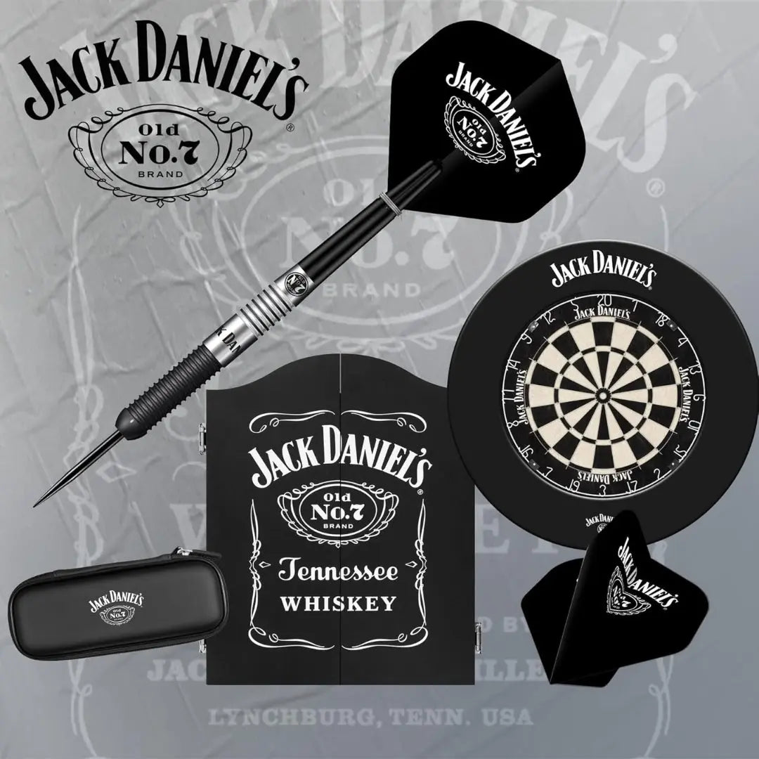 Jack Daniel’s Branded Steel Tip Dart Set – 90% Tungsten, Official Collector’s Edition - IBRELIA