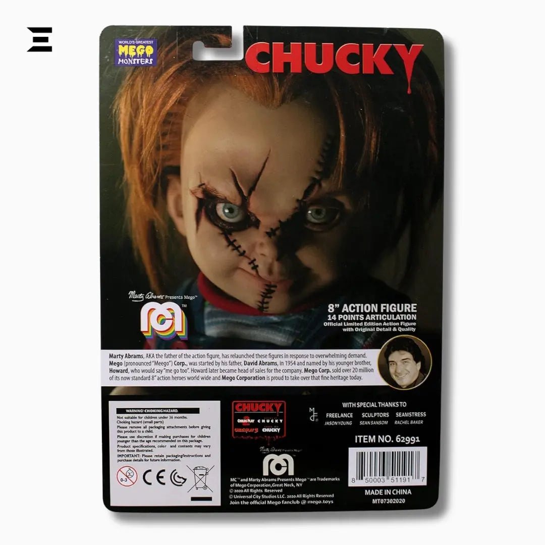 Chucky 8 - Inch Mego Action Figure – Limited Edition Horror Collectible - IBRELIA