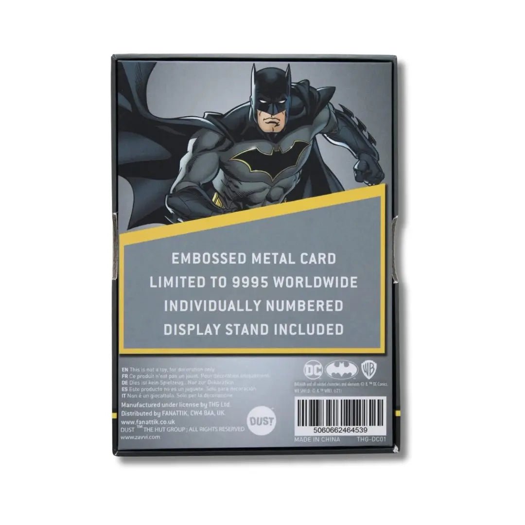 Batman Collector’s Limited Edition Metal Ingot Plaque – Fanattik DC Comics Collectible - IBRELIA