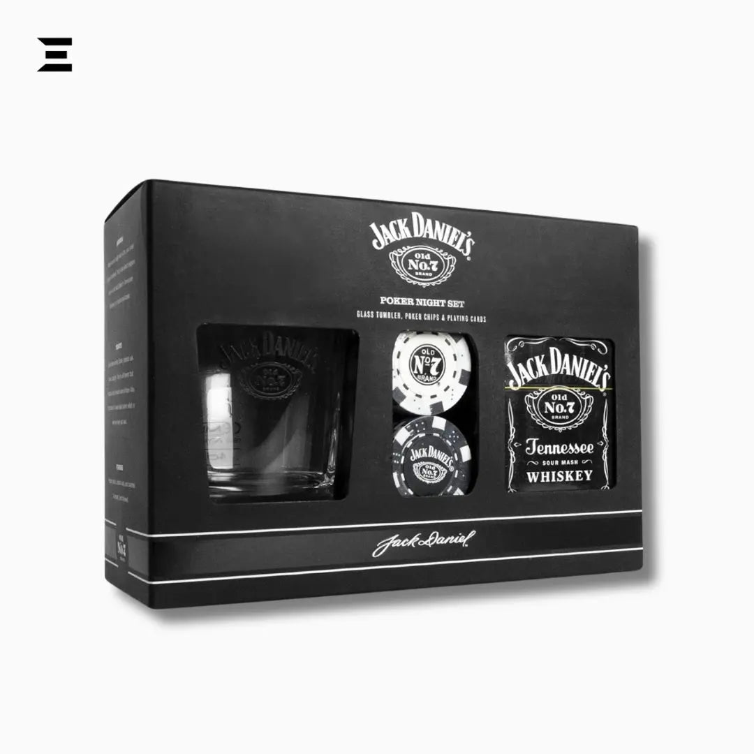 Jack Daniel’s Poker Night Gift Set – Tumbler, Chips & Playing Cards - IBRELIA