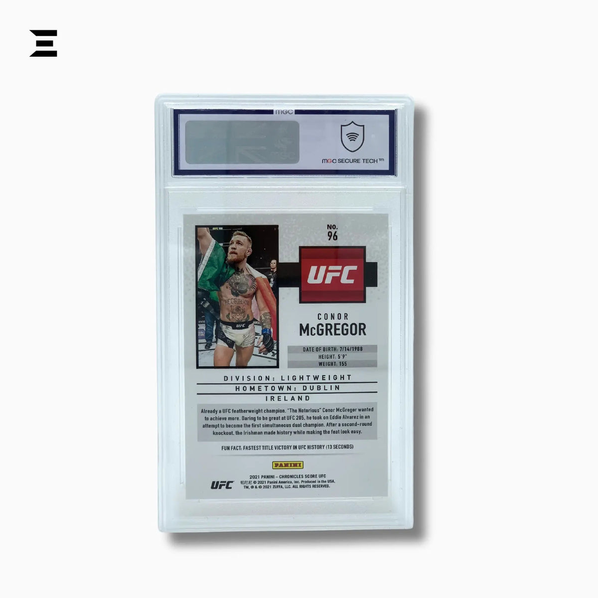 2021 Panini UFC Score 96 Conor McGregor MGC Graded 9 Lightweight Trading Card - IBRELIA