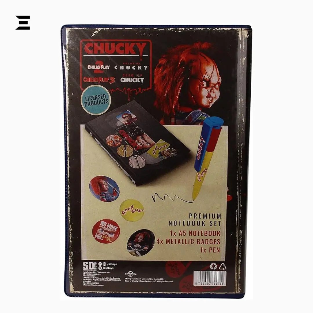 Chucky Premium Notebook Set – VHS Edition with Pen & Metallic Badges - IBRELIA