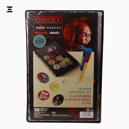Chucky Premium Notebook Set – VHS Edition with Pen & Metallic Badges - IBRELIA