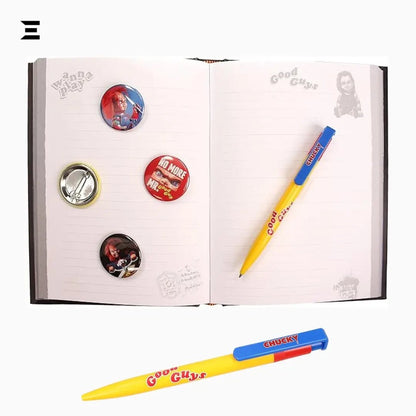 Chucky Premium Notebook Set – VHS Edition with Pen & Metallic Badges - IBRELIA