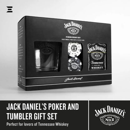 Jack Daniel’s Poker Night Gift Set – Tumbler, Chips & Playing Cards - IBRELIA