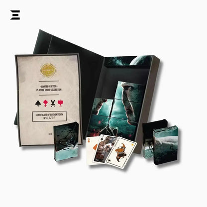Harry Potter Limited Edition Playing Card Collection – 8 Deck Collector’s Box with Certificate of Authenticity - IBRELIA