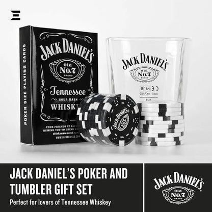 Jack Daniel’s Poker Night Gift Set – Tumbler, Chips & Playing Cards - IBRELIA