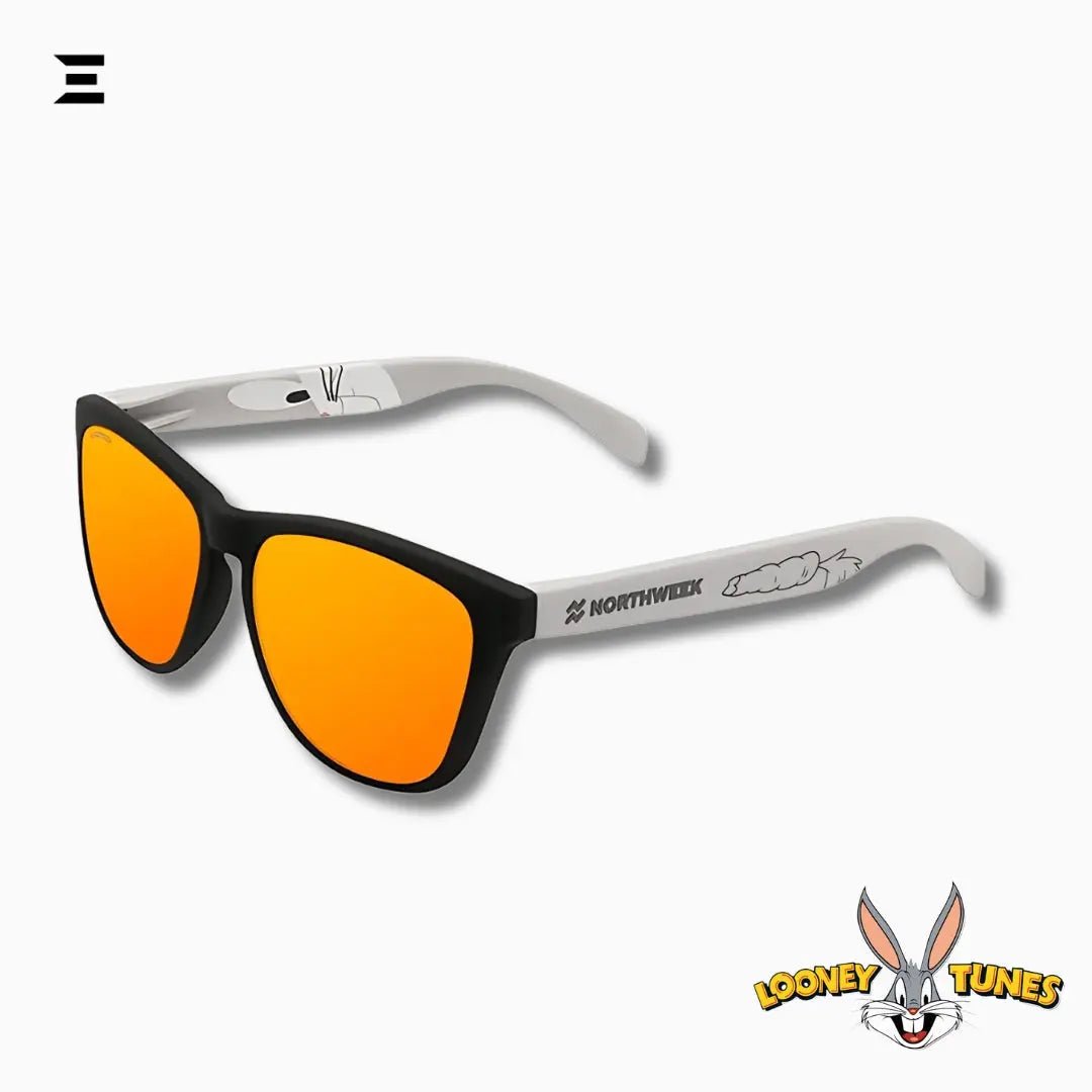 Bugs Bunny x Northweek Sunglasses – Looney Tunes Limited Edition with Orange Mirrored Lenses & Accessories - IBRELIA