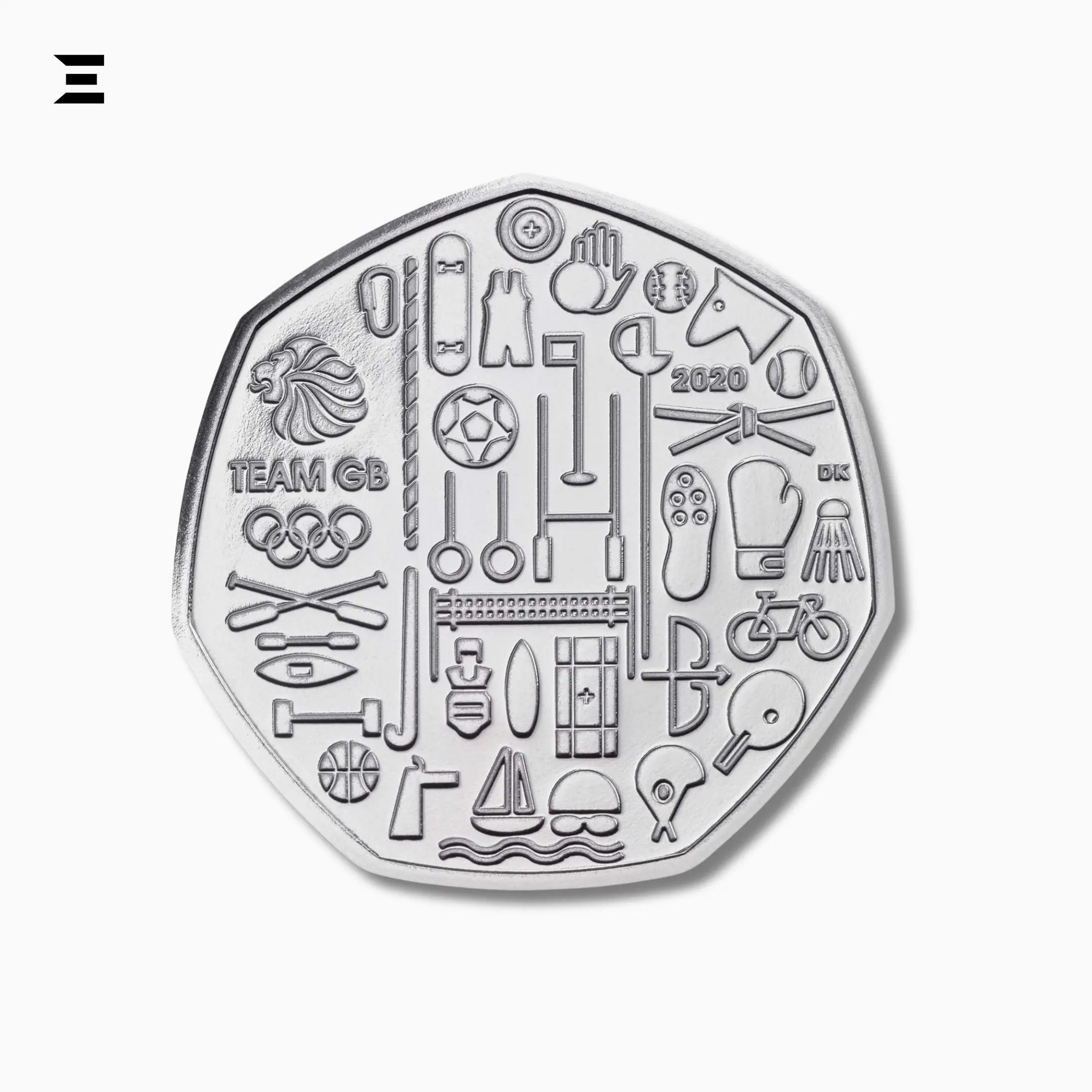 50 Pence Coin – Elizabeth II 5th Portrait | Team GB Olympics 2020 Collectible (The Royal Mint) - IBRELIA