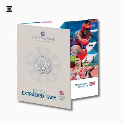 50 Pence Coin – Elizabeth II 5th Portrait | Team GB Olympics 2020 Collectible (The Royal Mint) - IBRELIA