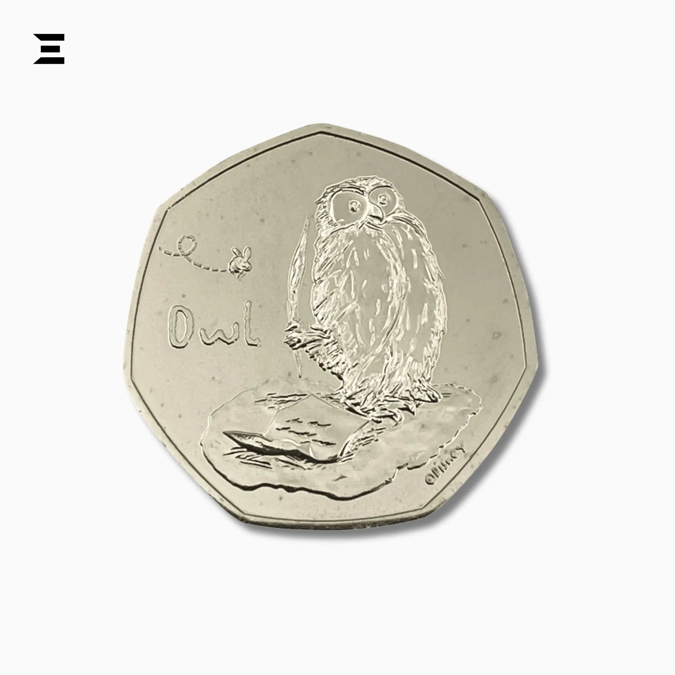 50 Pence Coin – Elizabeth II 5th Portrait | Owl Classic Pooh Collectible (The Royal Mint) - IBRELIA