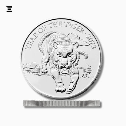 The Royal Mint £5 Year of the Tiger 2022 Coin – Elizabeth II 5th Portrait - IBRELIA