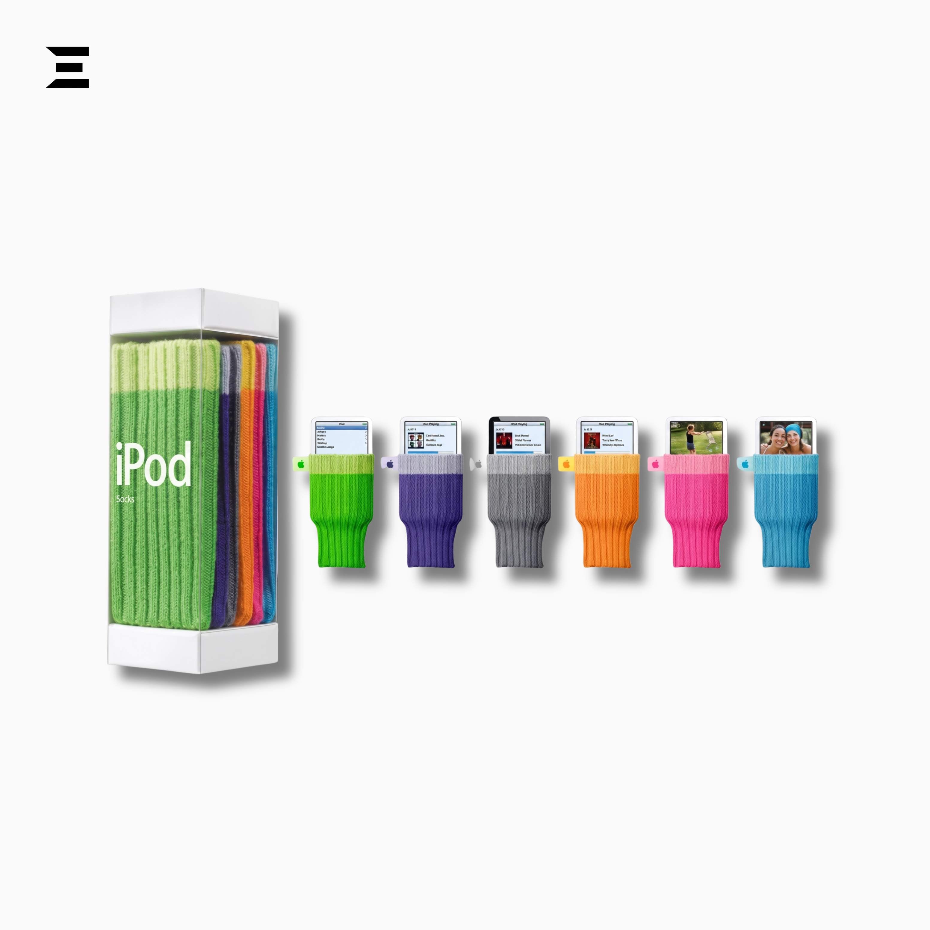 Apple iPod Socks (6-Pack) MA850G/A (Brand New & Factory Sealed) | Original Apple Protective Knit Cases | Collector's Edition