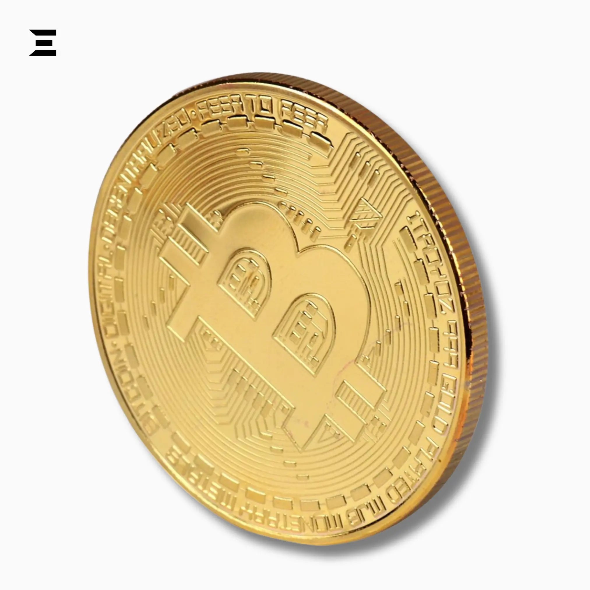 Gold Bitcoin Collectible Coin – 24K Gold Plated Limited Edition with Case - IBRELIA