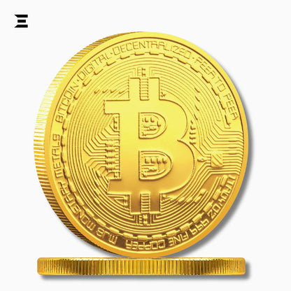 Gold Bitcoin Collectible Coin – 24K Gold Plated Limited Edition with Case - IBRELIA