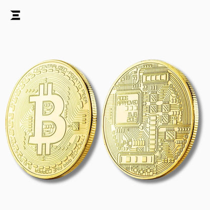 Gold Bitcoin Collectible Coin – 24K Gold Plated Limited Edition with Case - IBRELIA