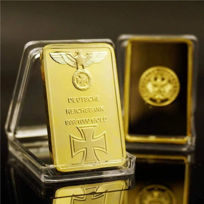 Deutsche Reichsbank Gold Plated Commemorative Nugget Bar – Collector’s Edition - IBRELIA