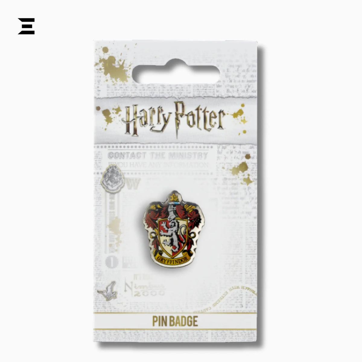 Harry Potter Gryffindor Crest Pin Badge – Official Silver Plated Collectible - IBRELIA