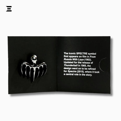 James Bond 007 Official SPECTRE Logo Enamel Pin Badge – Black Metal Lapel Pin - IBRELIA