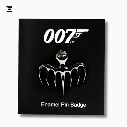James Bond 007 Official SPECTRE Logo Enamel Pin Badge – Black Metal Lapel Pin - IBRELIA