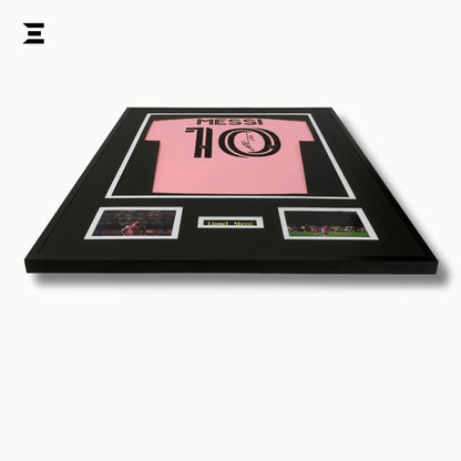 Lionel Messi “Signed” Inter Miami Jersey Frame – Facsimile Autograph | Metal & Acrylic Display 23.5 × 31.5 in | IBRELIA™ - IBRELIA