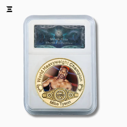 Mike Tyson World Heavyweight Champion Gold Plated Souvenir Coin Set - IBRELIA