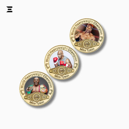 Mike Tyson World Heavyweight Champion Gold Plated Souvenir Coin Set - IBRELIA