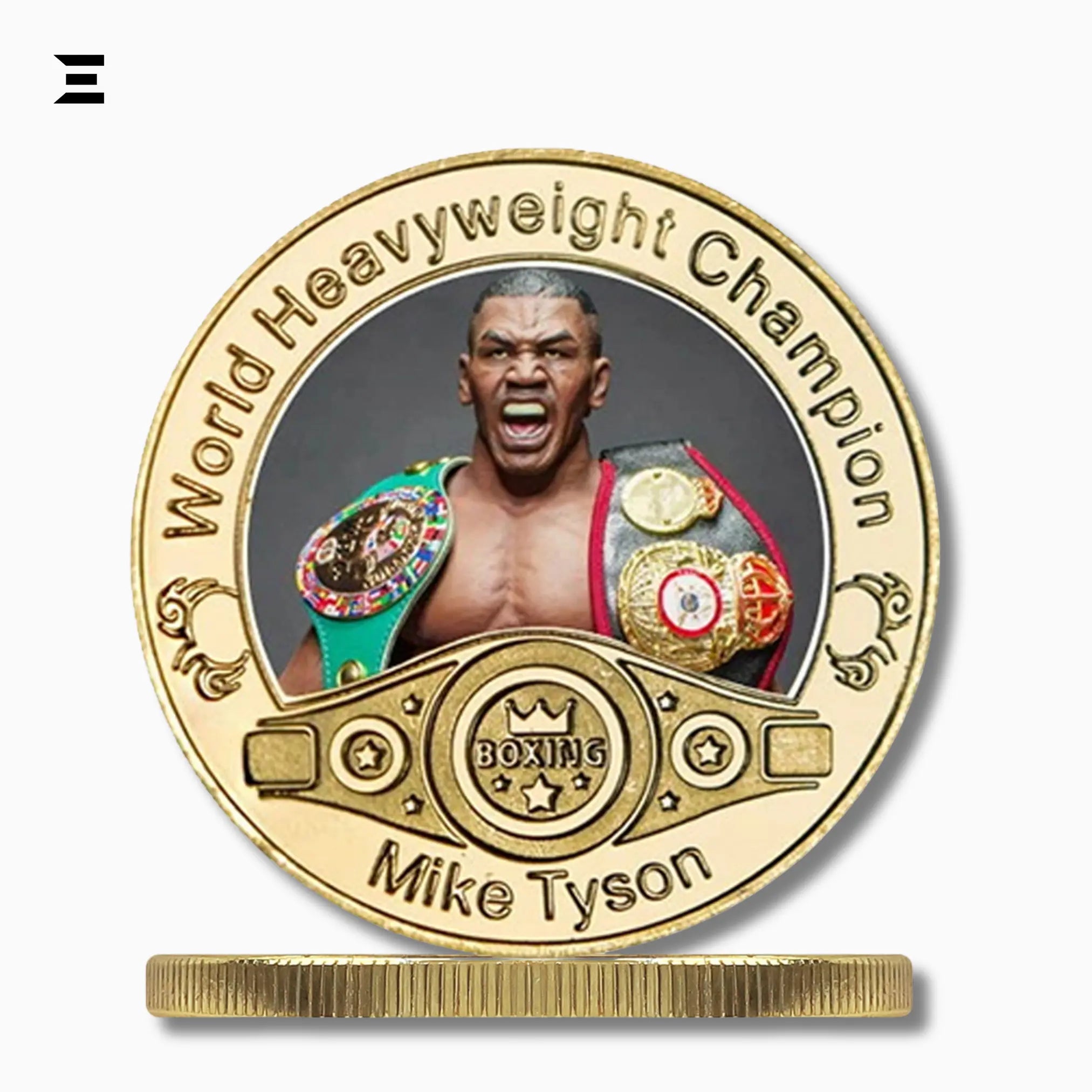 Mike Tyson World Heavyweight Champion Gold Plated Souvenir Coin Set - IBRELIA