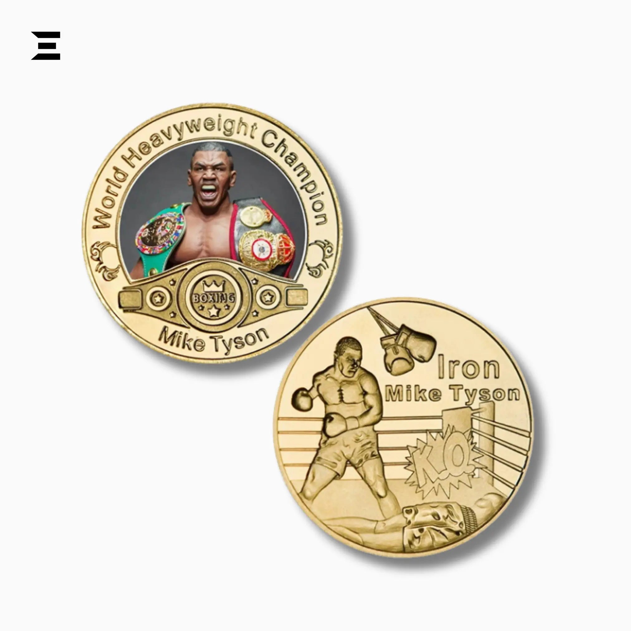 Mike Tyson World Heavyweight Champion Gold Plated Souvenir Coin Set - IBRELIA