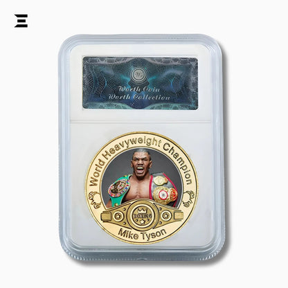Mike Tyson World Heavyweight Champion Gold Plated Souvenir Coin Set - IBRELIA