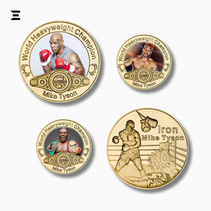 Mike Tyson World Heavyweight Champion Gold Plated Souvenir Coin Set - IBRELIA
