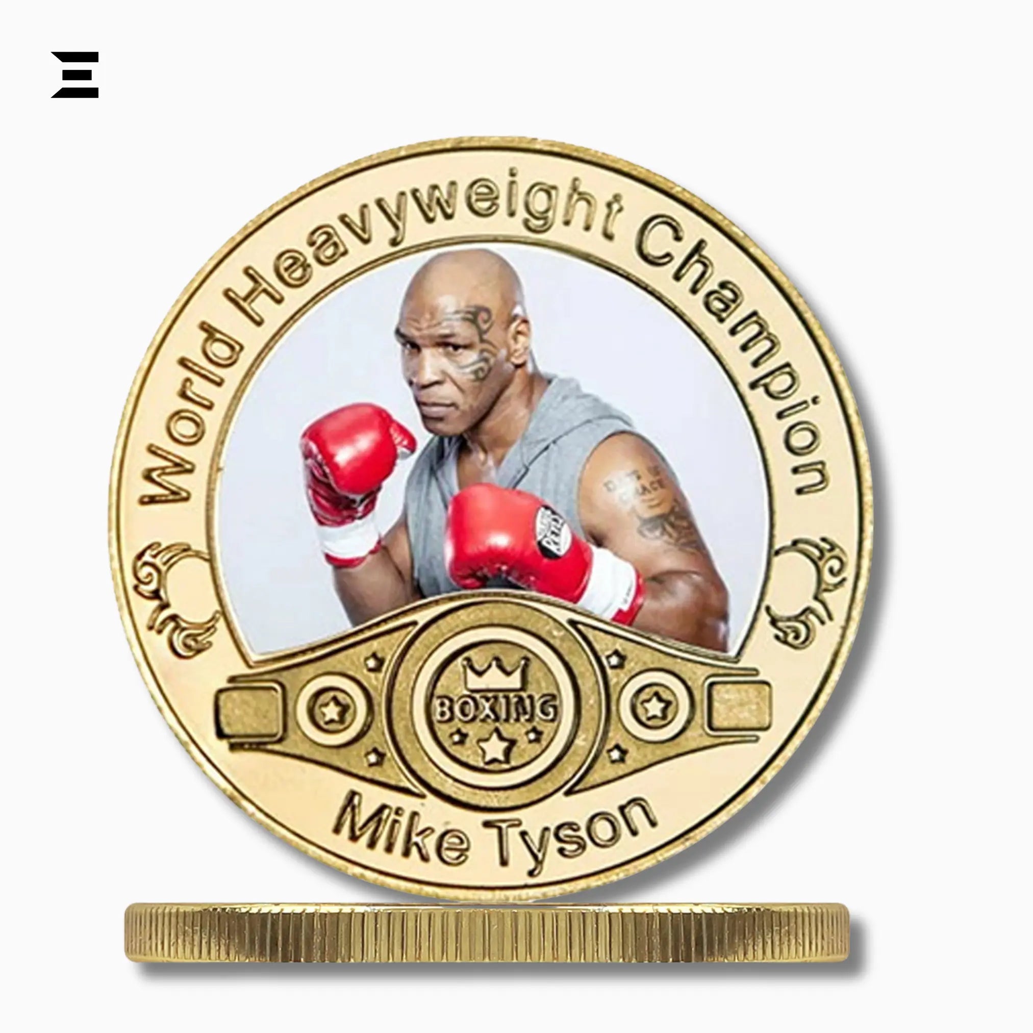 Mike Tyson World Heavyweight Champion Gold Plated Souvenir Coin Set - IBRELIA