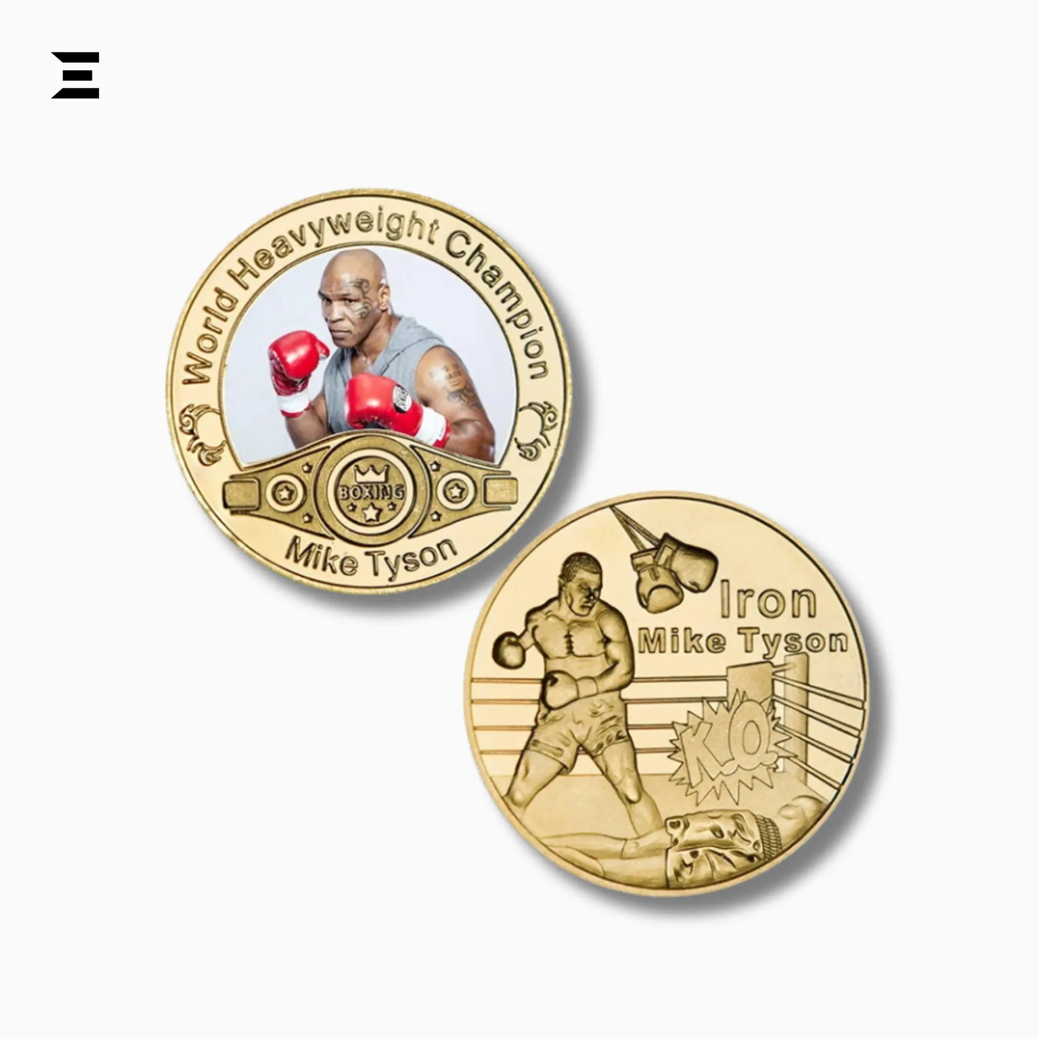 Mike Tyson World Heavyweight Champion Gold Plated Souvenir Coin Set - IBRELIA