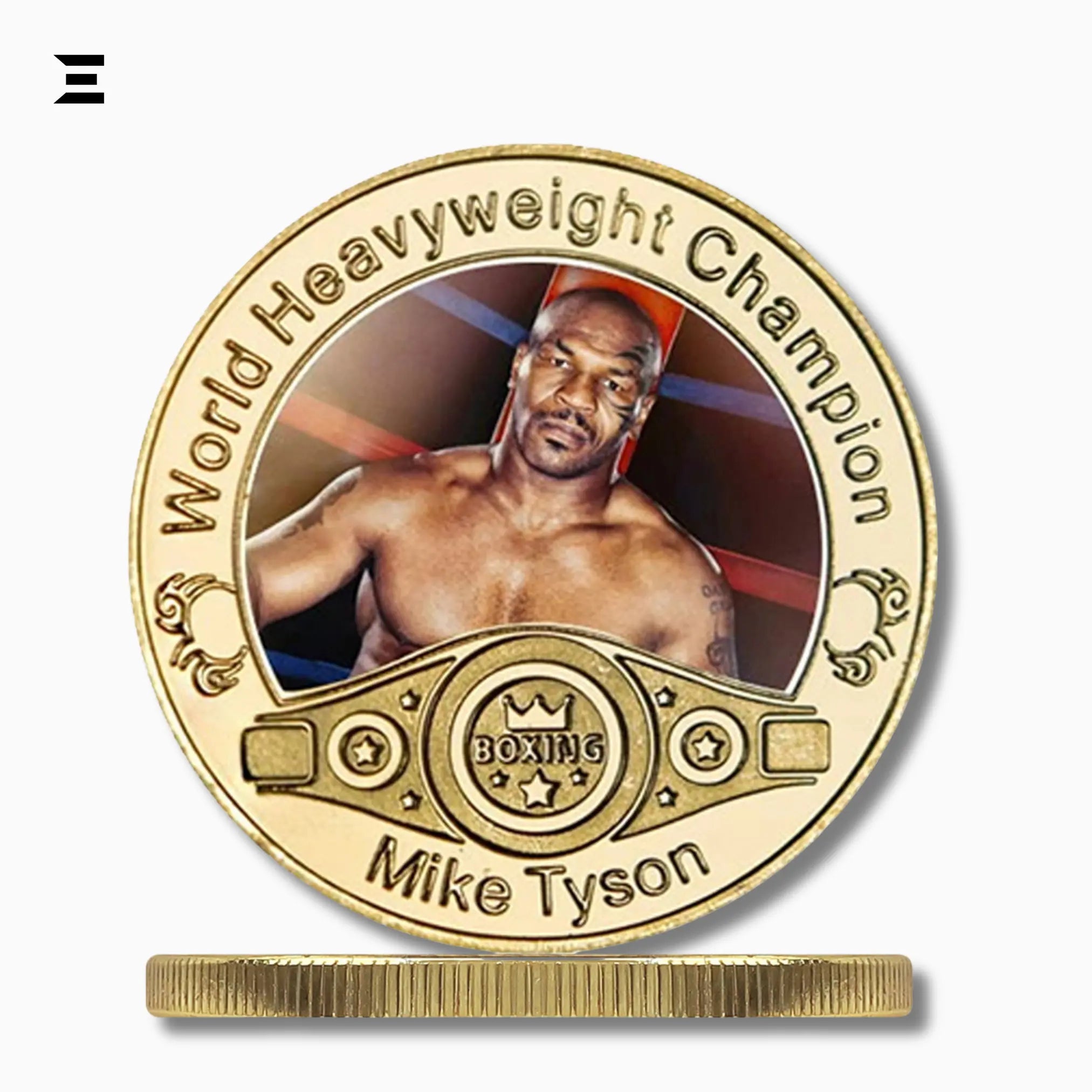Mike Tyson World Heavyweight Champion Gold Plated Souvenir Coin Set - IBRELIA