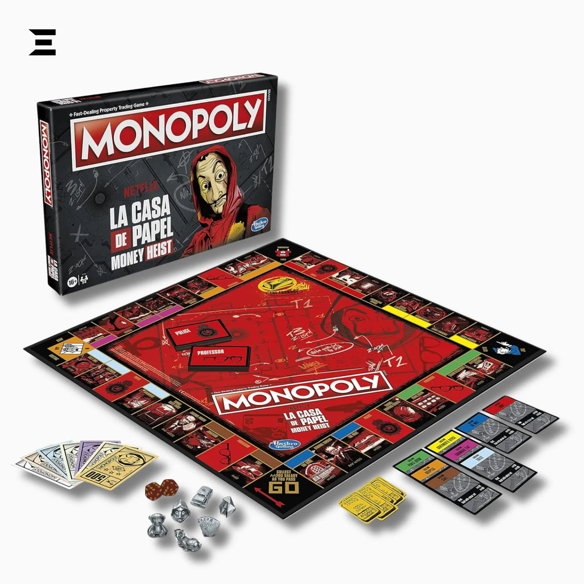 Monopoly: Netflix House of Money Edition – La Casa de Papel Board Game (English) - IBRELIA