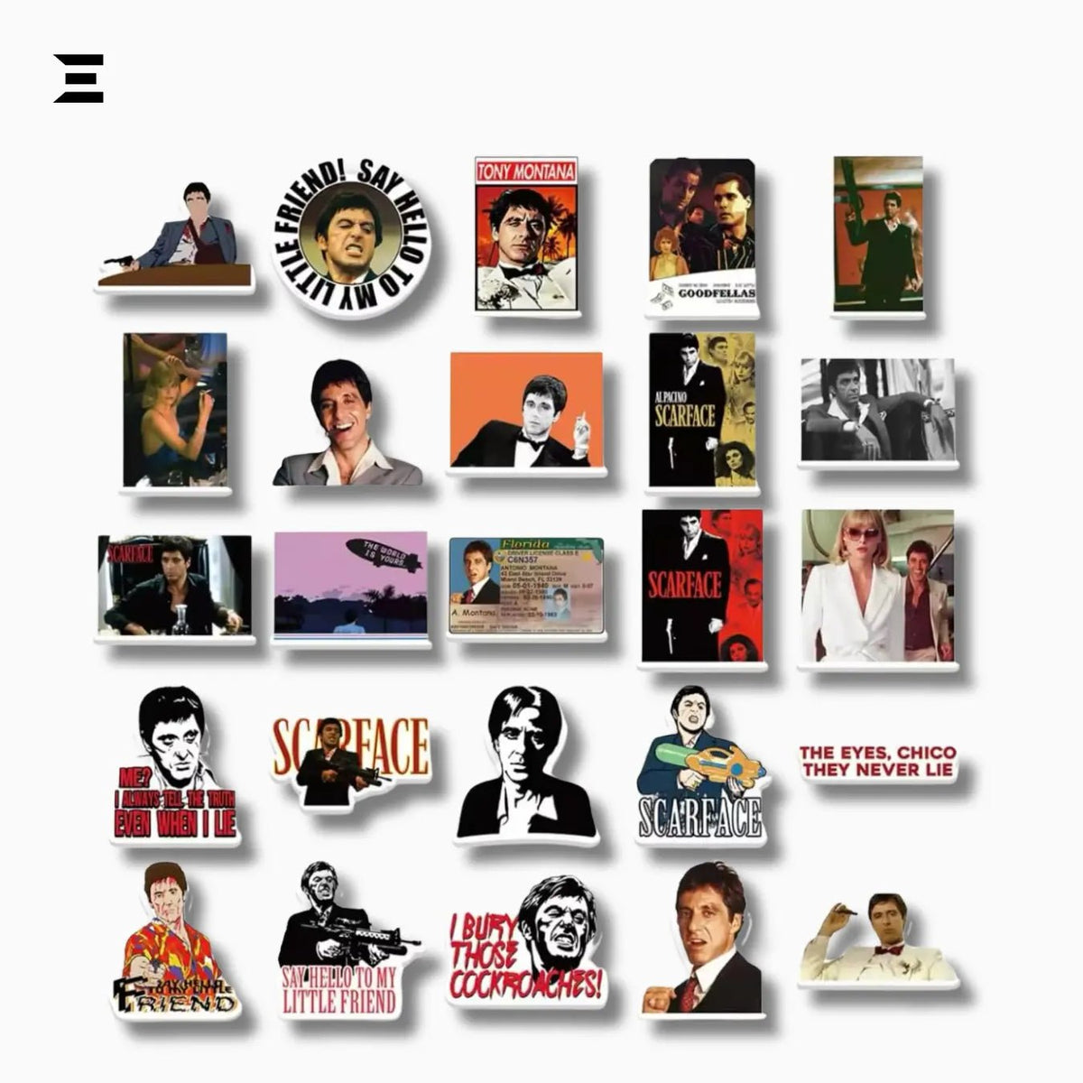 Scarface Movie Sticker Pack (50pcs) – Waterproof Vinyl Stickers - IBRELIA