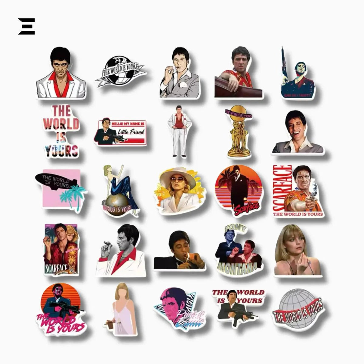 Scarface Movie Sticker Pack (50pcs) – Waterproof Vinyl Stickers - IBRELIA