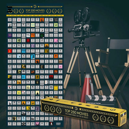 Top 250 Movies Scratch - Off Bucket List Poster – XXL 40x18" - IBRELIA